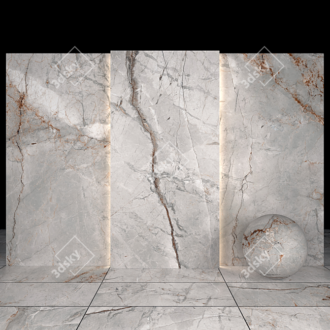 Gray Marble 04 - Multi-texture Slabs & Tiles 3D model image 2