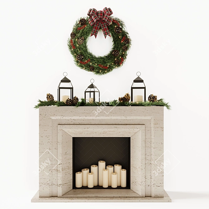 Holiday Joy Christmas Decor Set 3D model image 1