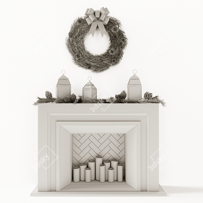 Holiday Joy Christmas Decor Set 3D model image 4