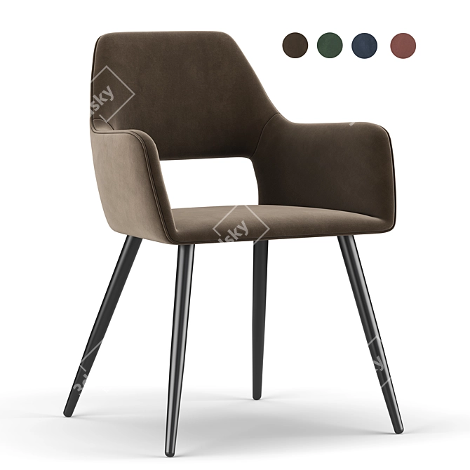 ComfortFit Armchair 3D model image 1