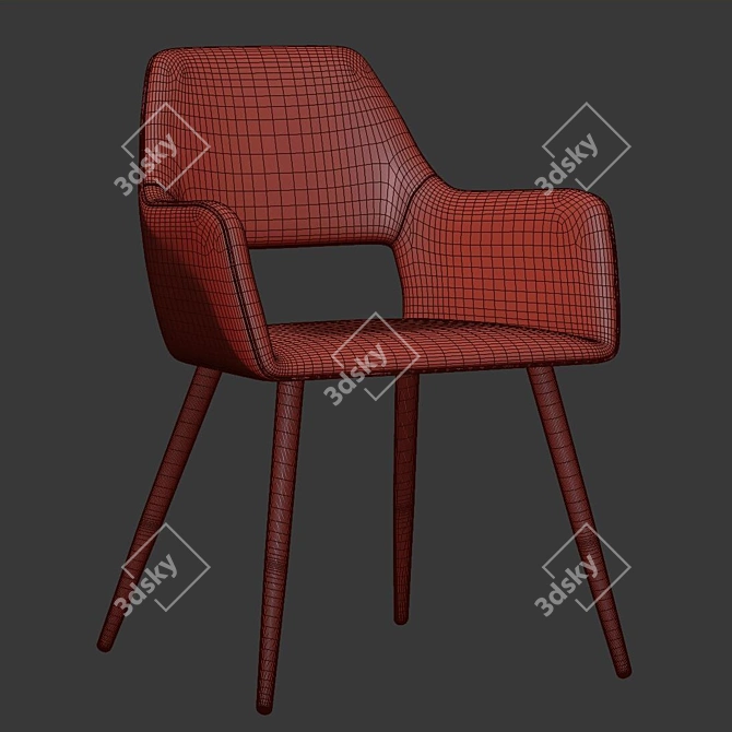ComfortFit Armchair 3D model image 4