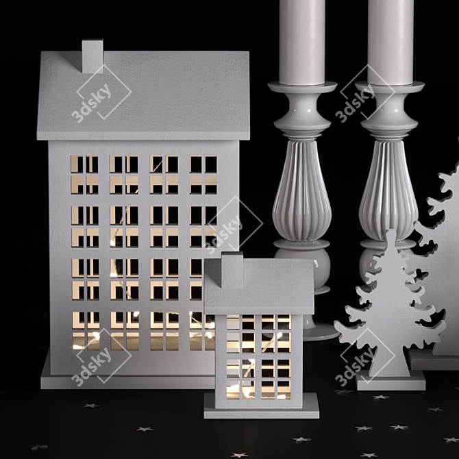 Winter Wonderland Decor Set 3D model image 2