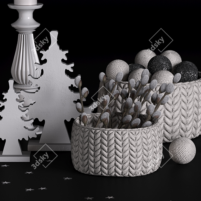 Winter Wonderland Decor Set 3D model image 3