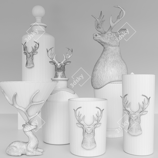  Elegant Alcohol Decor Set 3D model image 2