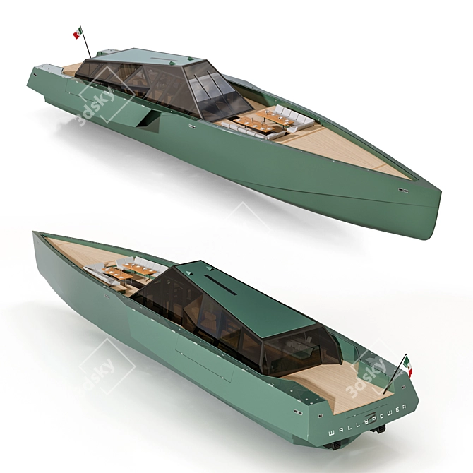 Wallypower 118: Luxurious 36m Motor Yacht 3D model image 1