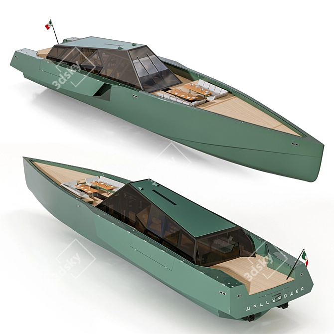 Wallypower 118: Luxurious 36m Motor Yacht 3D model image 5