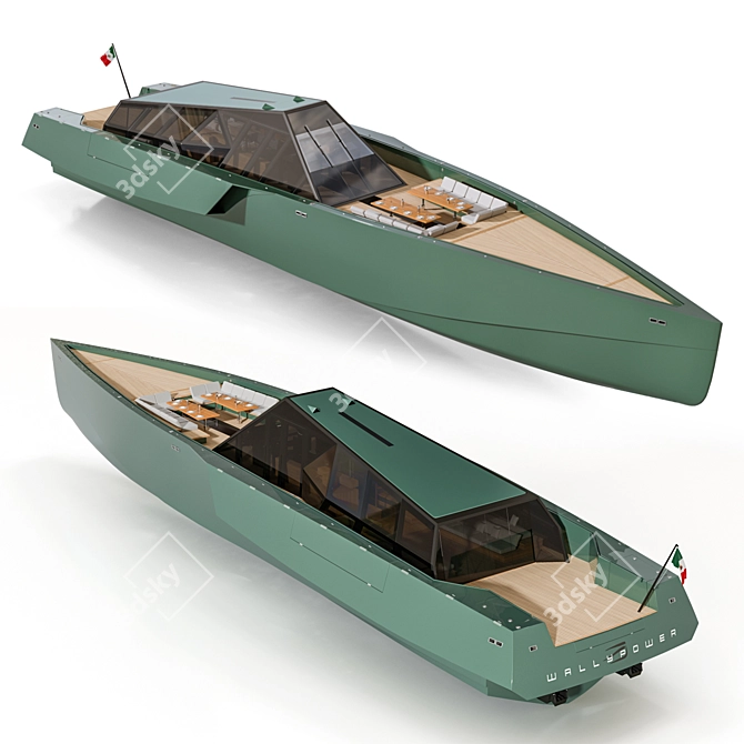 Wallypower 118: Luxurious 36m Motor Yacht 3D model image 6