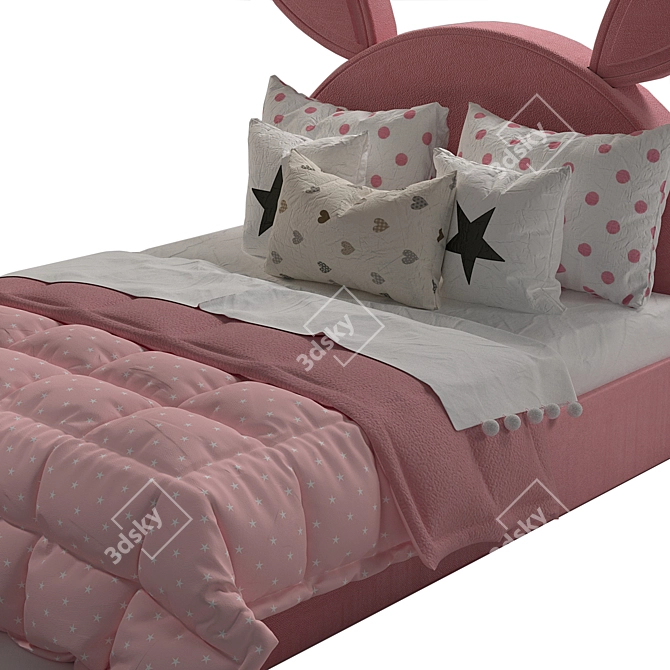 Cozy Haven: Deluxe Rabbit Bed 3D model image 3