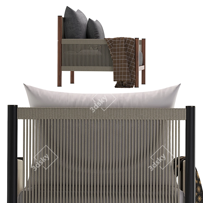 Coco Republic Architect Outdoor Chair: Sleek Design for Outdoor Relaxation 3D model image 4