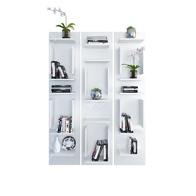 Contemporary Cattelan Italia Bookshelf: Sleek Design, Ample Storage 3D model image 2