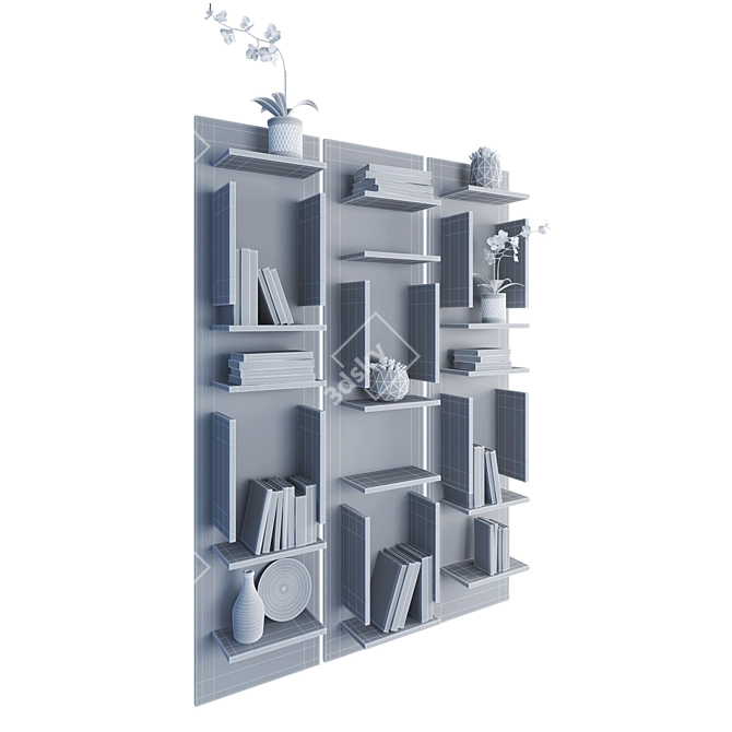 Contemporary Cattelan Italia Bookshelf: Sleek Design, Ample Storage 3D model image 5