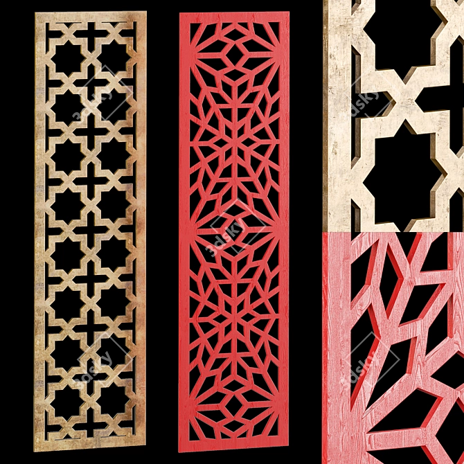 Decorative Panel Set: Elegant and Versatile 3D model image 1