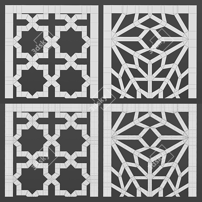 Decorative Panel Set: Elegant and Versatile 3D model image 3