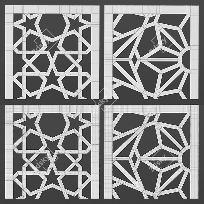 Decorative Panel Set: Elegant and Versatile 3D model image 4