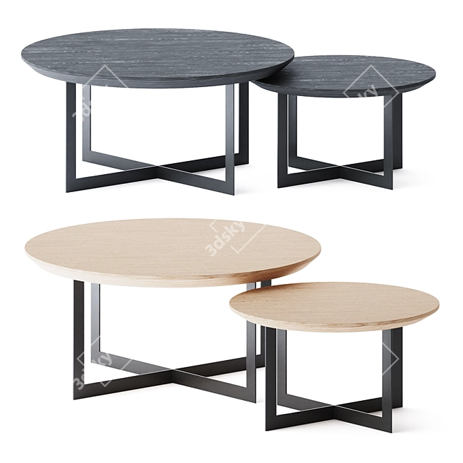 Elegant Harry Nest Tables: Stylish and Versatile 3D model image 1
