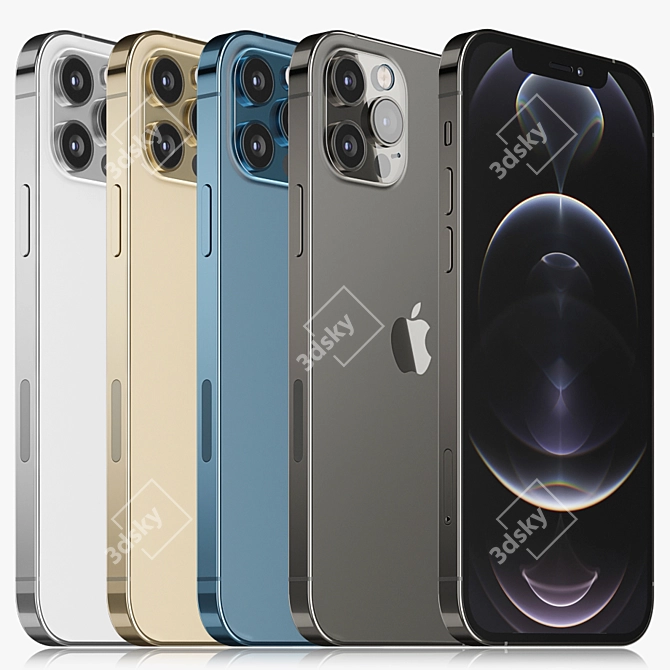 iPhone 12 Pro: Experience Every Color 3D model image 1