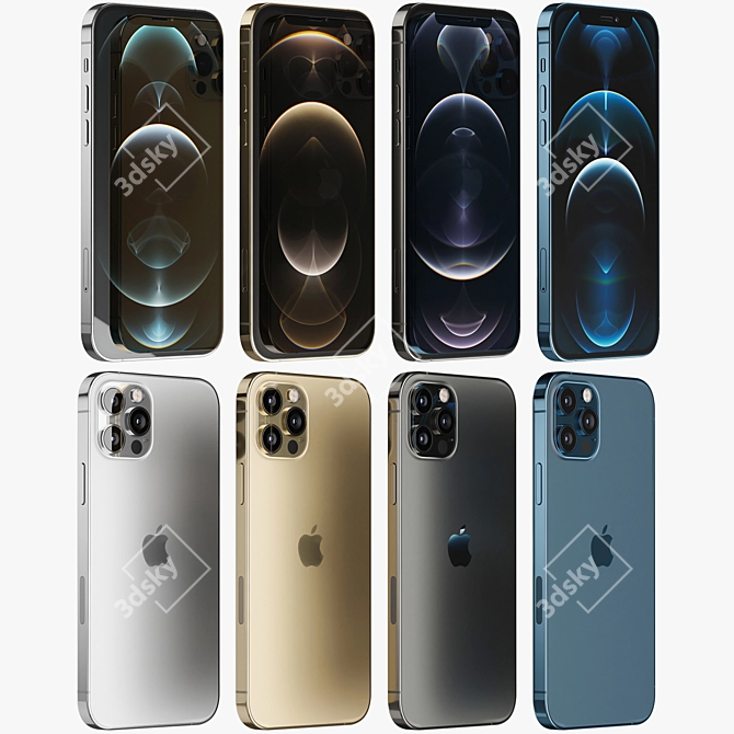 iPhone 12 Pro: Experience Every Color 3D model image 2