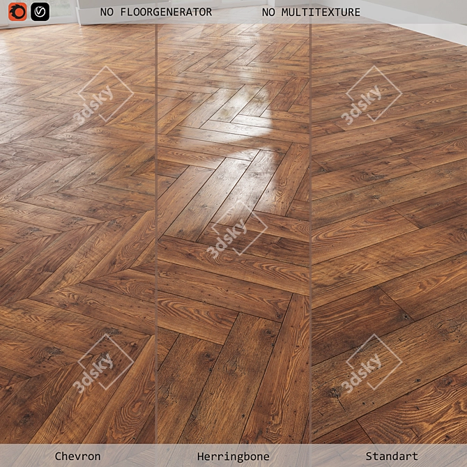 Versatile Chestnut Bakersfield Laminate 3D model image 1