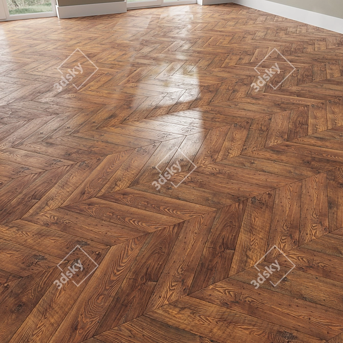 Versatile Chestnut Bakersfield Laminate 3D model image 3