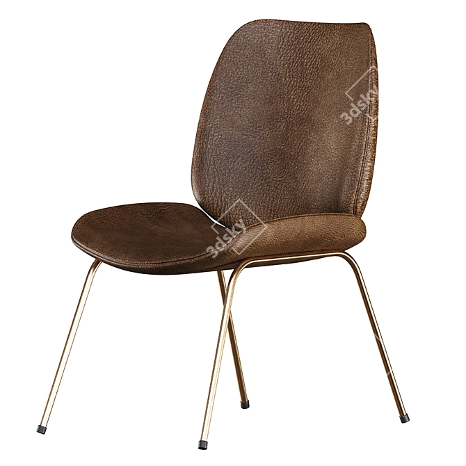 Elegant Luxury Chair 3D model image 2