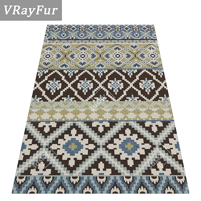 Title: Luxury Texture Carpets Set 3D model image 2