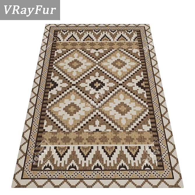 High-Quality Carpet Set 2163 3D model image 2