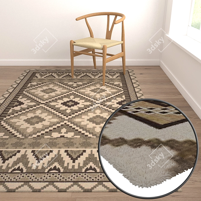 High-Quality Carpet Set 2163 3D model image 5