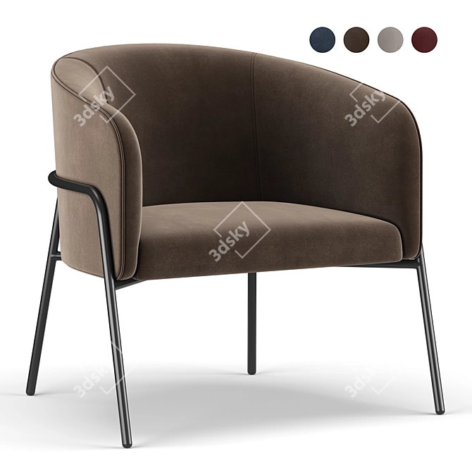 Copper Charm: Miami 1 Seater 3D model image 1