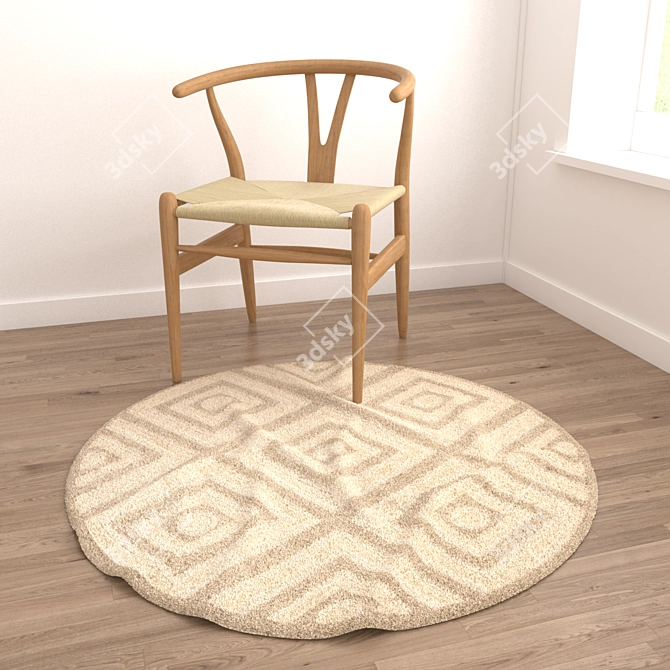 Round Carpets Set - Variety in Every Detail 3D model image 4