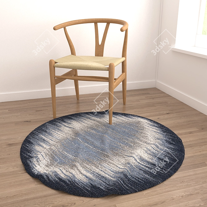Round Carpets Set: Versatile & Stylish 3D model image 4
