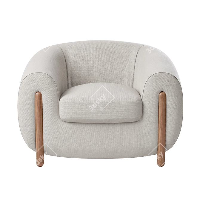 Cozy Modern Ingrid Chair 3D model image 4