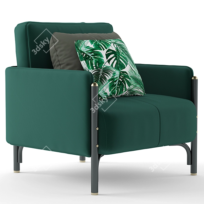 Modern Wiener GTV Jannis Armchair 3D model image 5