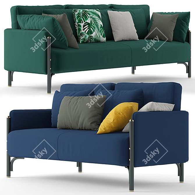 Modern Wiener GTV Jannis Sofa 3D model image 2