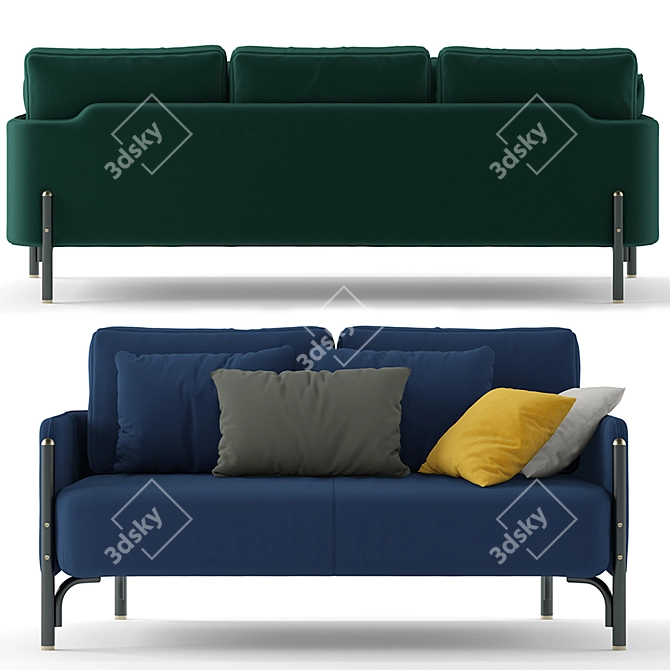 Modern Wiener GTV Jannis Sofa 3D model image 3