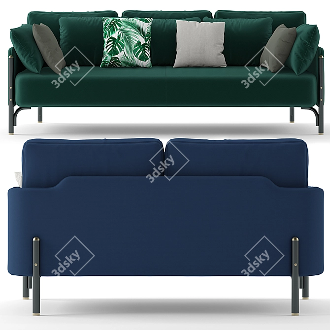 Modern Wiener GTV Jannis Sofa 3D model image 4