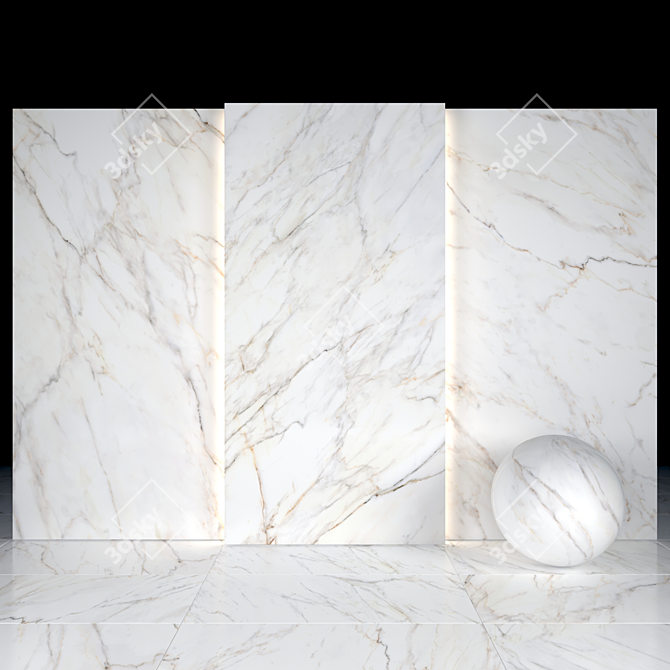 Elegant Joy Marble Tiles 3D model image 1