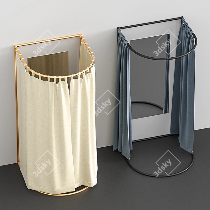 Sleek Fitting Room: The Perfect Privacy Solution 3D model image 3