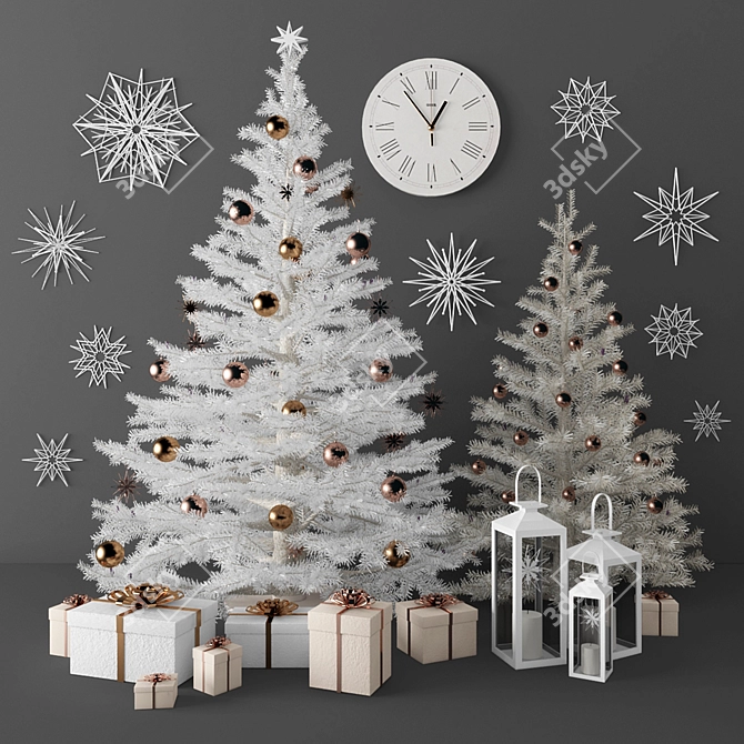 Festive Fir Tree: Russian New Year Decoration 3D model image 1