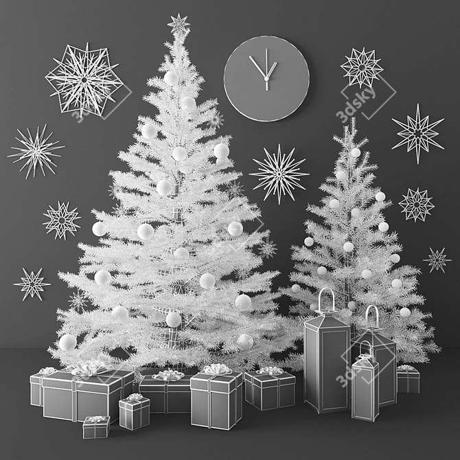 Festive Fir Tree: Russian New Year Decoration 3D model image 2