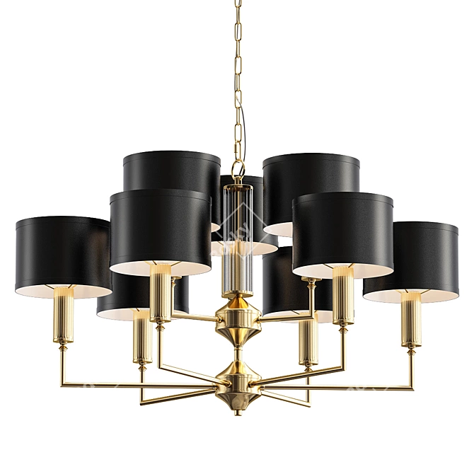 Elegant Grey Chandelier: Laurent 3D model image 1