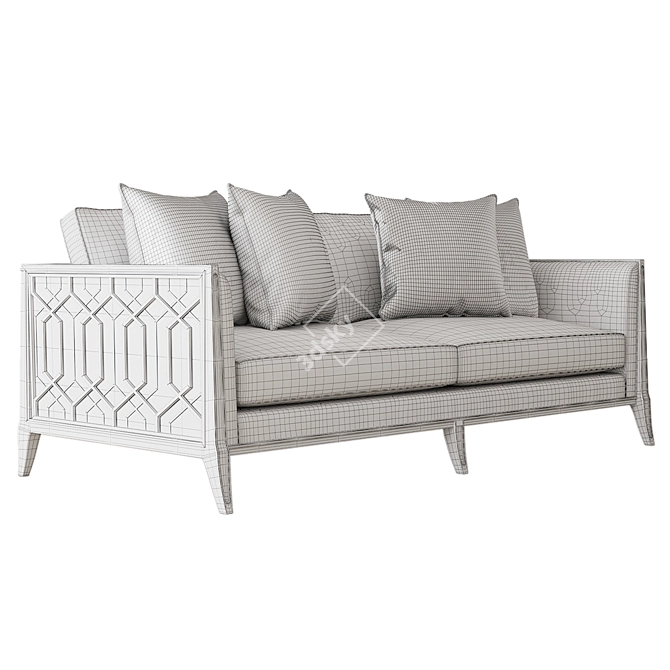 Elegant Duet Sofa: Caracole Upholstery 3D model image 2