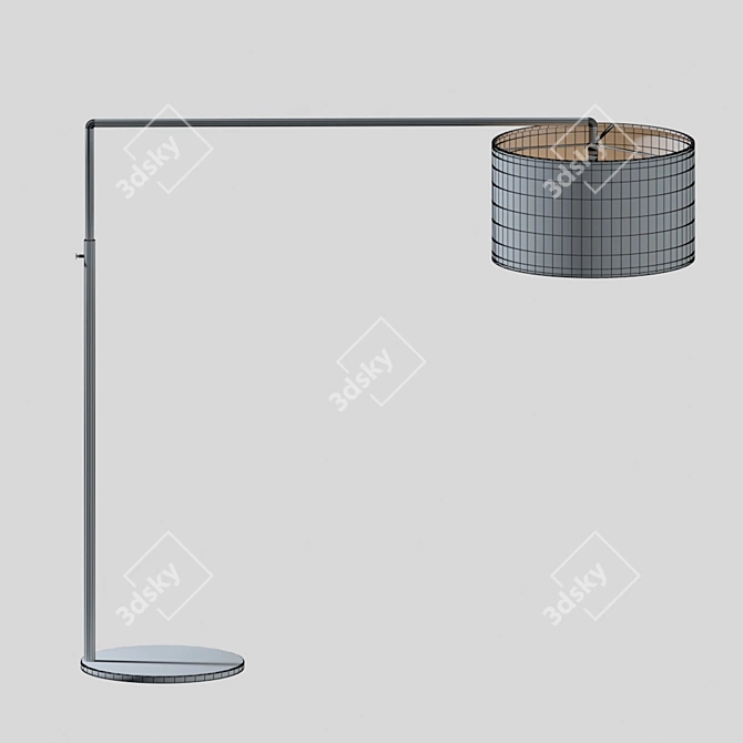 Elegant High Noon Floor Lamp 3D model image 2