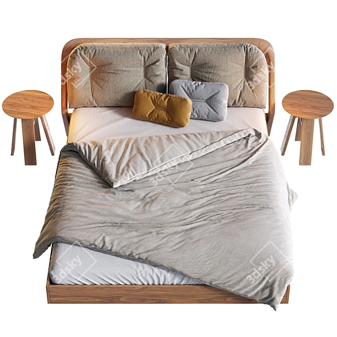 ZEITRAUM Friday Night Bed - Sleek and Stylish Sleeping Enchantment 3D model image 2
