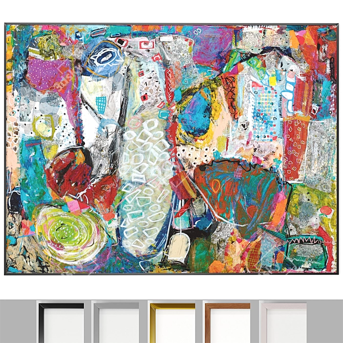 Impressionist Art Frames: 5 Unique Designs 3D model image 1