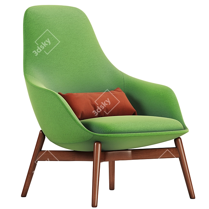  Bernhardt Design Canelle Swivel Armchair: Modern Elegance 3D model image 2