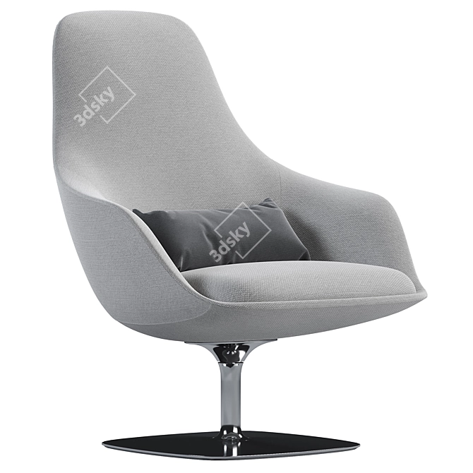  Bernhardt Design Canelle Swivel Armchair: Modern Elegance 3D model image 3