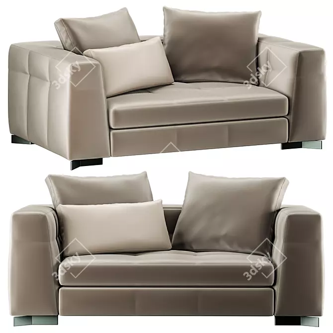 Luxurious Minotti Blazer Sofa 3D model image 1