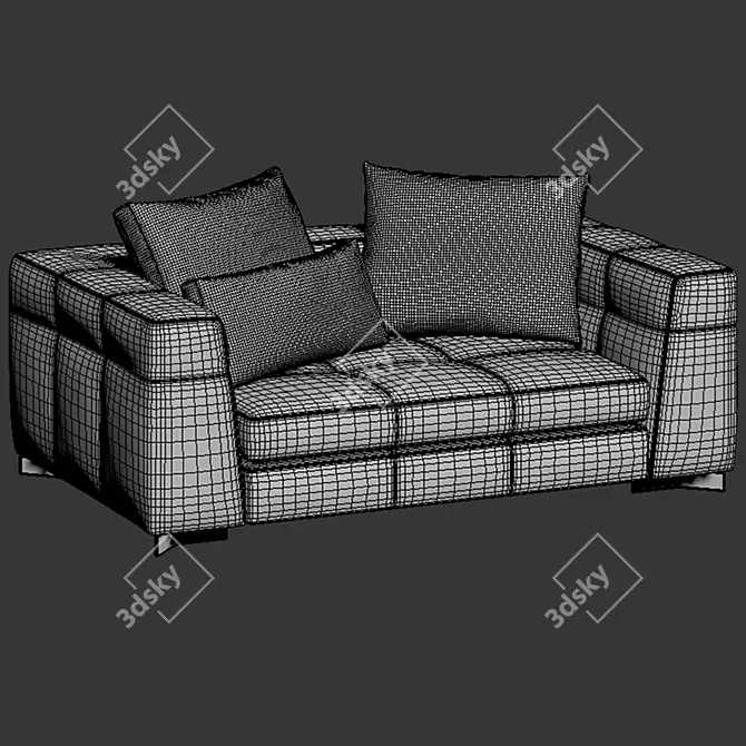 Luxurious Minotti Blazer Sofa 3D model image 3