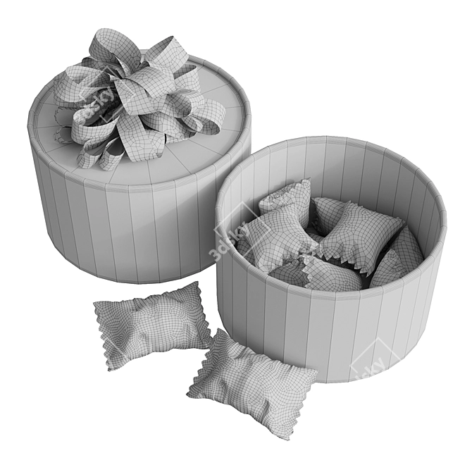 Delicious Raffaello Treat in Round Box 3D model image 4