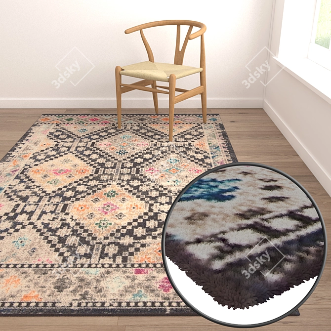 Luxury Carpet Set: Versatile and Texture-rich 3D model image 5